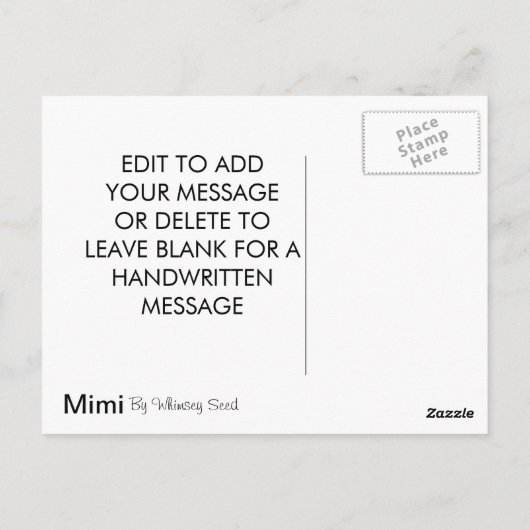 美美はがき ポストカード (裏面)