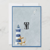 美航海のしい，灯台，いかり,カスタム 招待状 (正面)