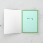 美花モダンおもしろいトレンディー誕生日カード カード (内部)