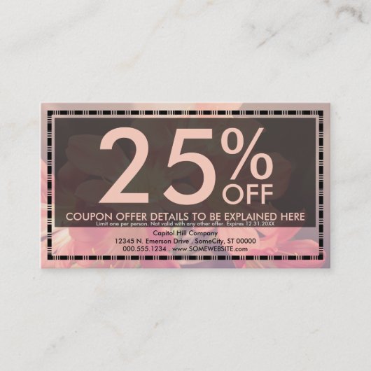 美花券 割引カード (正面)