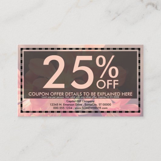 美花券 割引カード (正面)