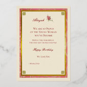 美術の優雅なフォイル カード (裏面)