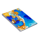 美術をデザインする最高傑作。ゴールデンとブルーの痛み ノートブック (右側)