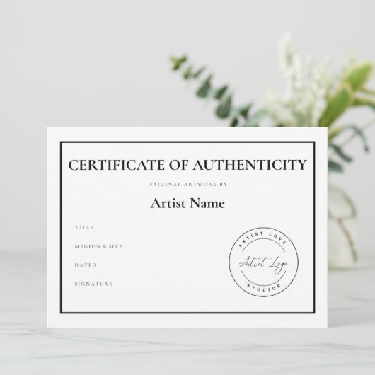 美術カスタムの真正性認定証 シーズンカード (スタンド正面)