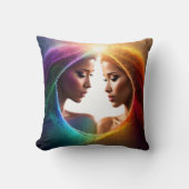 美術カラフルにおける双対性と調和の表現 クッション (正面)