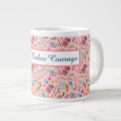 美術カラフル用品クリエイティブパターン ジャンボコーヒーマグカップ (正面右)