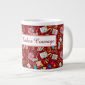 美術カラフル用品クリエイティブパターン ジャンボコーヒーマグカップ (正面右)