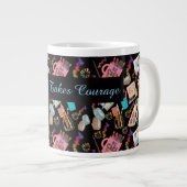 美術カラフル用品クリエイティブパターン ジャンボコーヒーマグカップ (正面右)