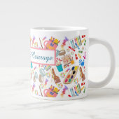 美術カラフル用品クリエイティブパターン ジャンボコーヒーマグカップ (右)