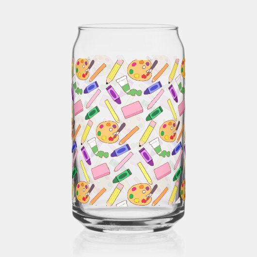 美術カラフル用品 ガラス缶 (正面)