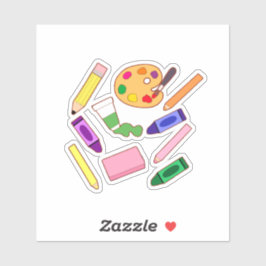 美術カラフル用品 シール