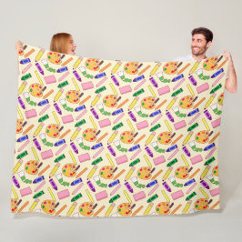 美術カラフル用品 フリースブランケット