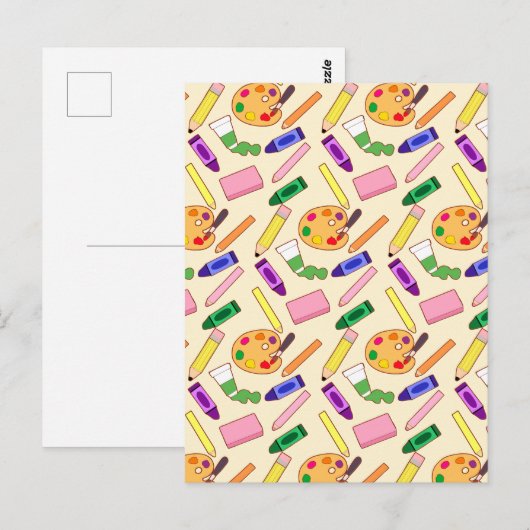 美術カラフル用品 ポストカード (正面/裏面)