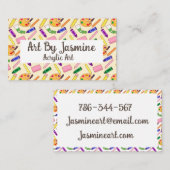 美術カラフル用品 名刺 (正面/裏面)