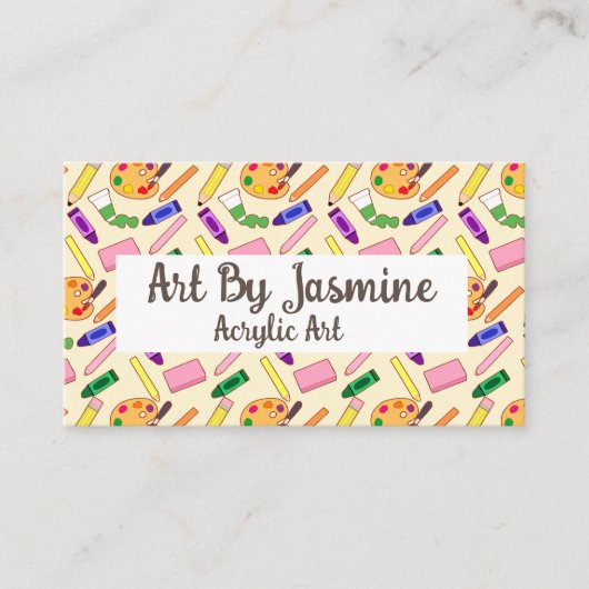 美術カラフル用品 名刺 (正面)