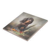 美術キジとゴードン・セッター タイル (側面)