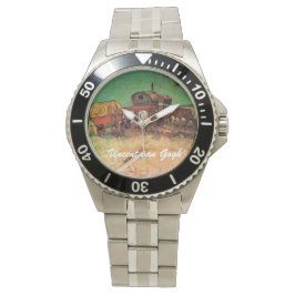 美術クラシカル素晴らしユニークヴィンテージ油彩画 腕時計