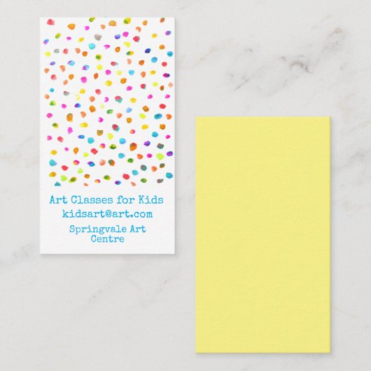美術クラス子供へ事業 名刺 (正面/裏面)