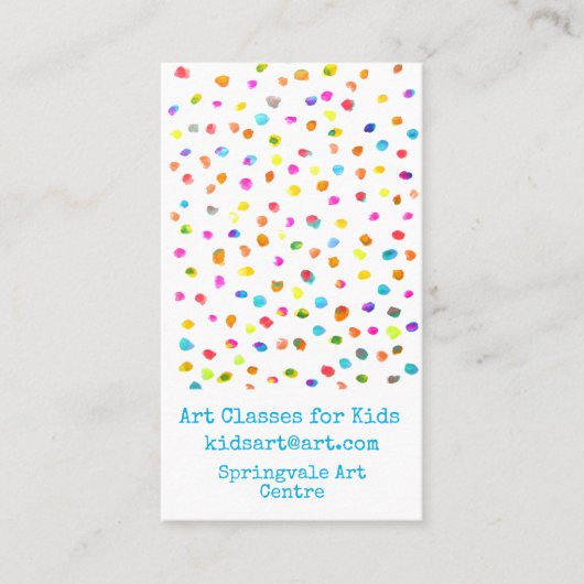 美術クラス子供へ事業 名刺 (正面)