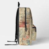 美術クール背景グランジ旧木素朴な模様 プリントバックパック (左)