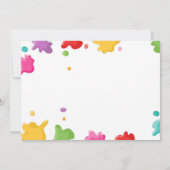 美術パーティー誕生日絵を描招待状の工芸パーティー 招待状 (裏面)