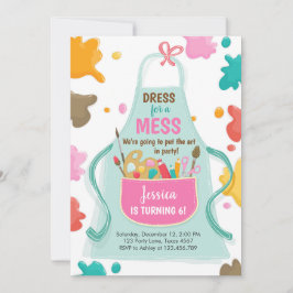 美術パーティー誕生日絵を描招待状の工芸パーティー 招待状