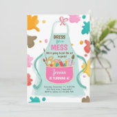 美術パーティー誕生日絵を描招待状の工芸パーティー 招待状 (スタンド正面)