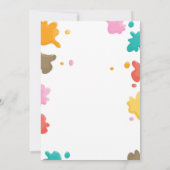 美術パーティー誕生日絵を描招待状の工芸パーティー 招待状 (裏面)