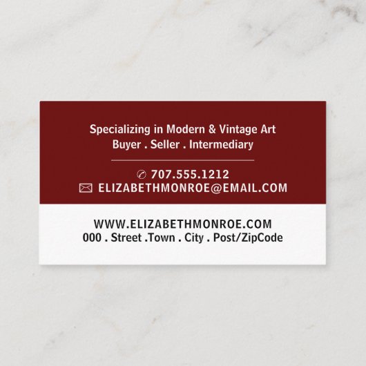 美術モダンはっきりした業者 名刺 (裏面)