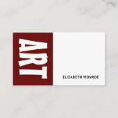 美術モダンはっきりした業者 名刺 (正面)