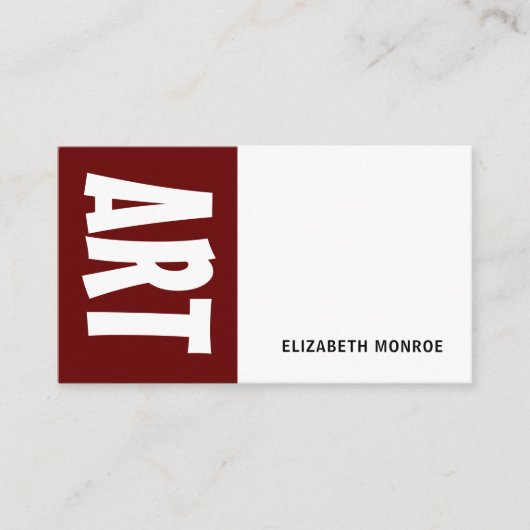 美術モダンはっきりした業者 名刺 (正面)