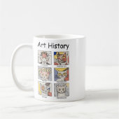 美術史おもしろい猫芸術愛絵画家A コーヒーマグカップ (左)