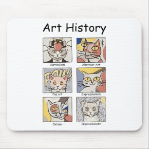 美術史おもしろい猫芸術愛絵画家A マウスパッド