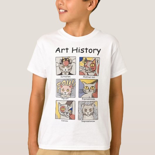 美術史おもしろい猫芸術愛絵画家A Tシャツ (正面)