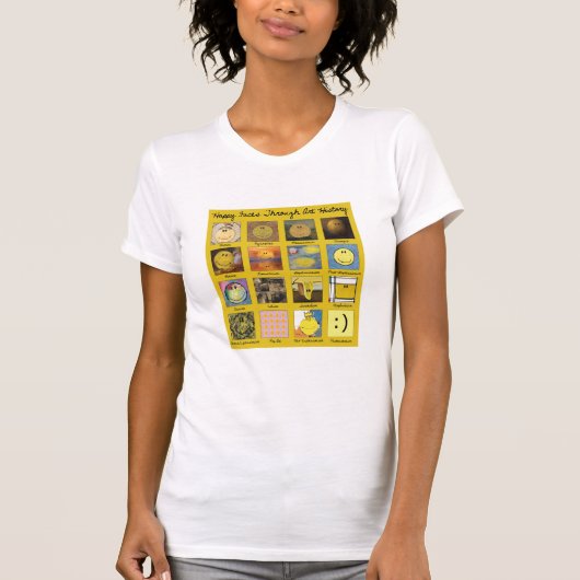 美術史のワイシャツを通した幸せな顔 Tシャツ (正面)