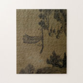 美術史(アジア):川上の帆船 ジグソーパズル (縦)