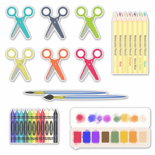 美術学校用品 シール (正面)