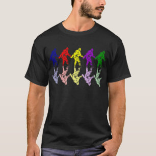 美術学校SQUATCH -ビッグフットのカラフルなロゴ Tシャツ