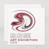 美術展のギャラリー展覧会の開始はカスタマイズ 招待状 (正面/裏面)