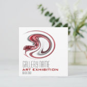 美術展のギャラリー展覧会の開始はカスタマイズ 招待状 (スタンド正面)