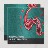 美術展のギャラリー展覧会の開始はカスタマイズ 招待状 (正面/裏面)