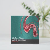 美術展のギャラリー展覧会の開始はカスタマイズ 招待状 (スタンド正面)