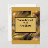 美術展への招待されました インビテーションポストカード (正面/裏面)