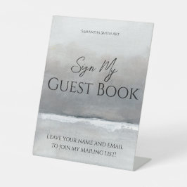 美術展ゲストブックサイン 台座サイン