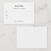 美術展ラベルテンプレート 名刺 (正面/裏面)