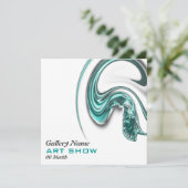 美術展宝石のオープニングのカスタマイズ発表 招待状 (スタンド正面)