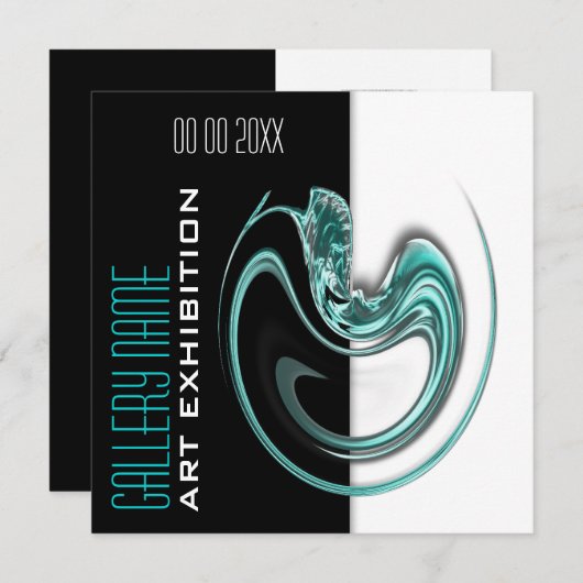 美術展示会の宝石展カスタマイズ示場 招待状 (正面/裏面)