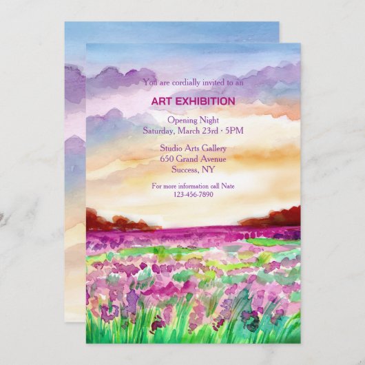 美術展 招待状 (正面/裏面)