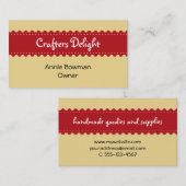 美術工芸品リボンアクセサリー手作りビジネス 名刺 (正面/裏面)