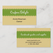美術工芸品リボンアクセサリー手作りビジネス 名刺 (正面/裏面)